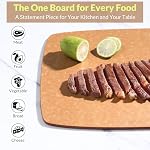 BESTCOOK Wood Cutting Board for Kitchen, High Density Non-Porous Wooden Fiber Chopping Board, BPA Free, Dishwasher Safe, Knife Friendly, Eco-Friendly, Reversible for Cutting Meat Bread Fruit, Natural