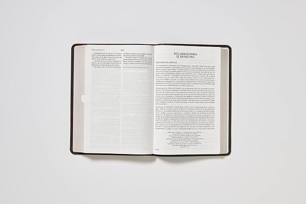 RVR60, Biblia del Ministro, Letra gigante, Leathersoft, Cafe, Palabras de Jesus en Rojo, Comfort Print (Spanish Edition)