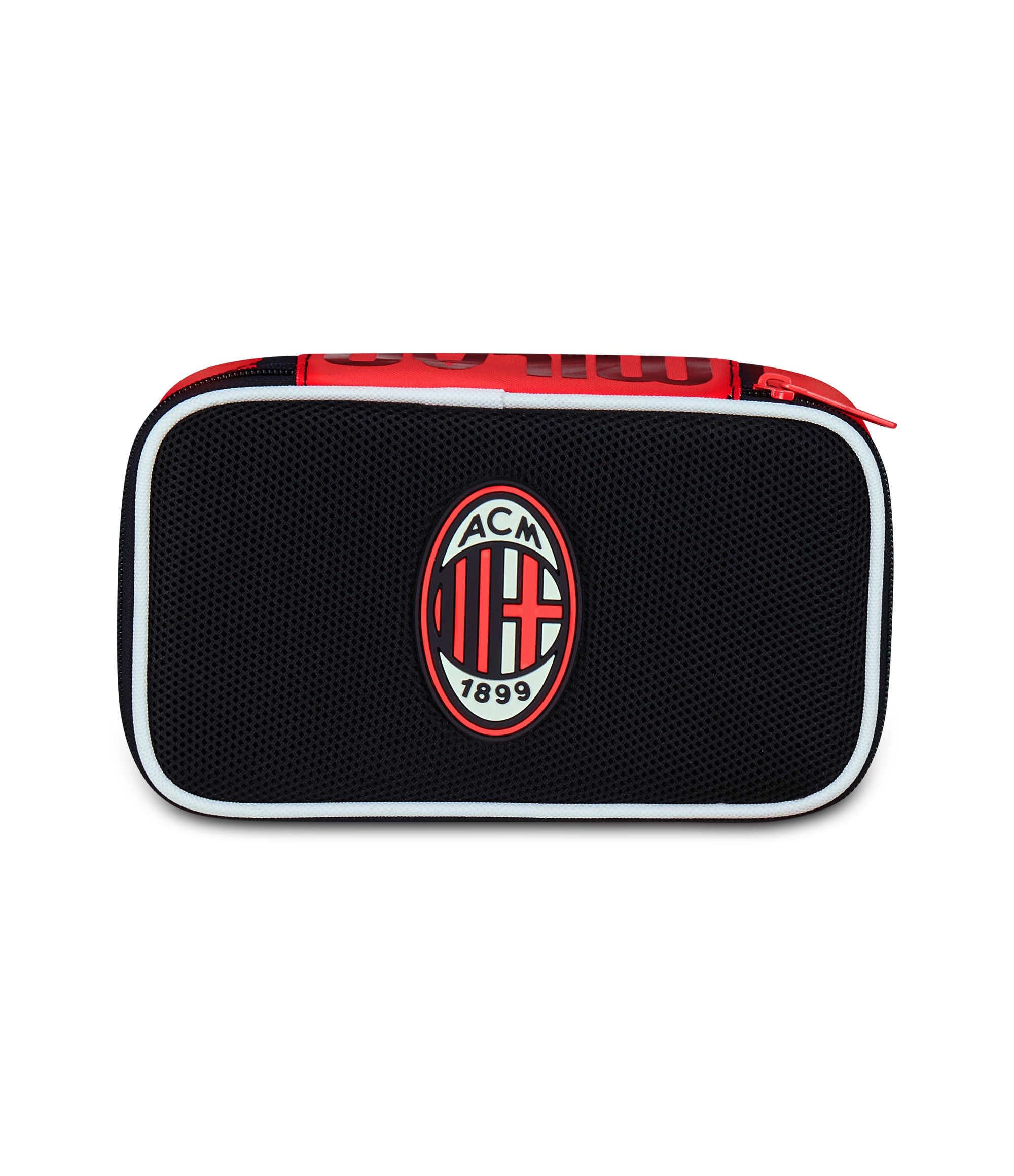 Seven Milan Astuccio Scuola Quick Case, Nero, Portapenne Completo di Penne, Matite, Colori, Accessori Zaino, Scuola Elementare e Media, Bambino Calcio