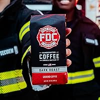 Vista 18 de Fire Department Coffee - Café de vainilla bourbon - Devuelve a los bomberos - Grano entero con infusión de vainilla y bourbon - Sin alcohol