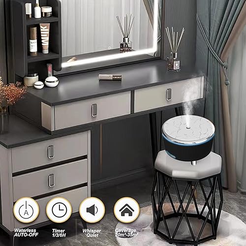 Miniatura 5 de Difusores para aceites esenciales para habitación grande, difusor de aromaterapia de 16.9 fl oz, humidificador de niebla fría con control remoto, 7