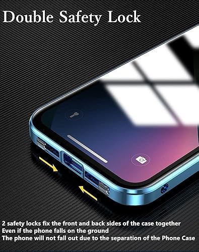 Miniatura 4 de Funda antiespía para iPhone 13 Pro con protector de lente de cámara, protector de pantalla de privacidad, bloqueo de seguridad, carcasa de aluminio