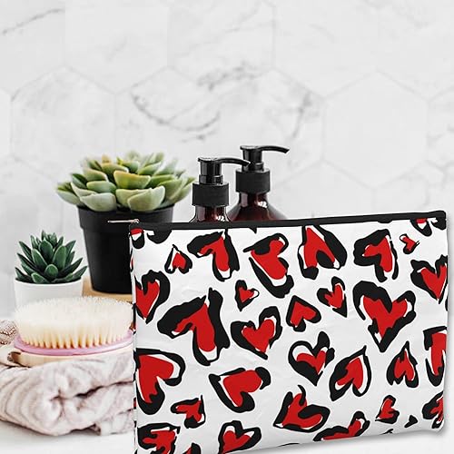 Miniatura 9 de Bolsa de maquillaje abstracta, mini bolsa de aseo portátil de viaje, organizador de brochas de maquillaje, accesorios estéticos, bolsa de