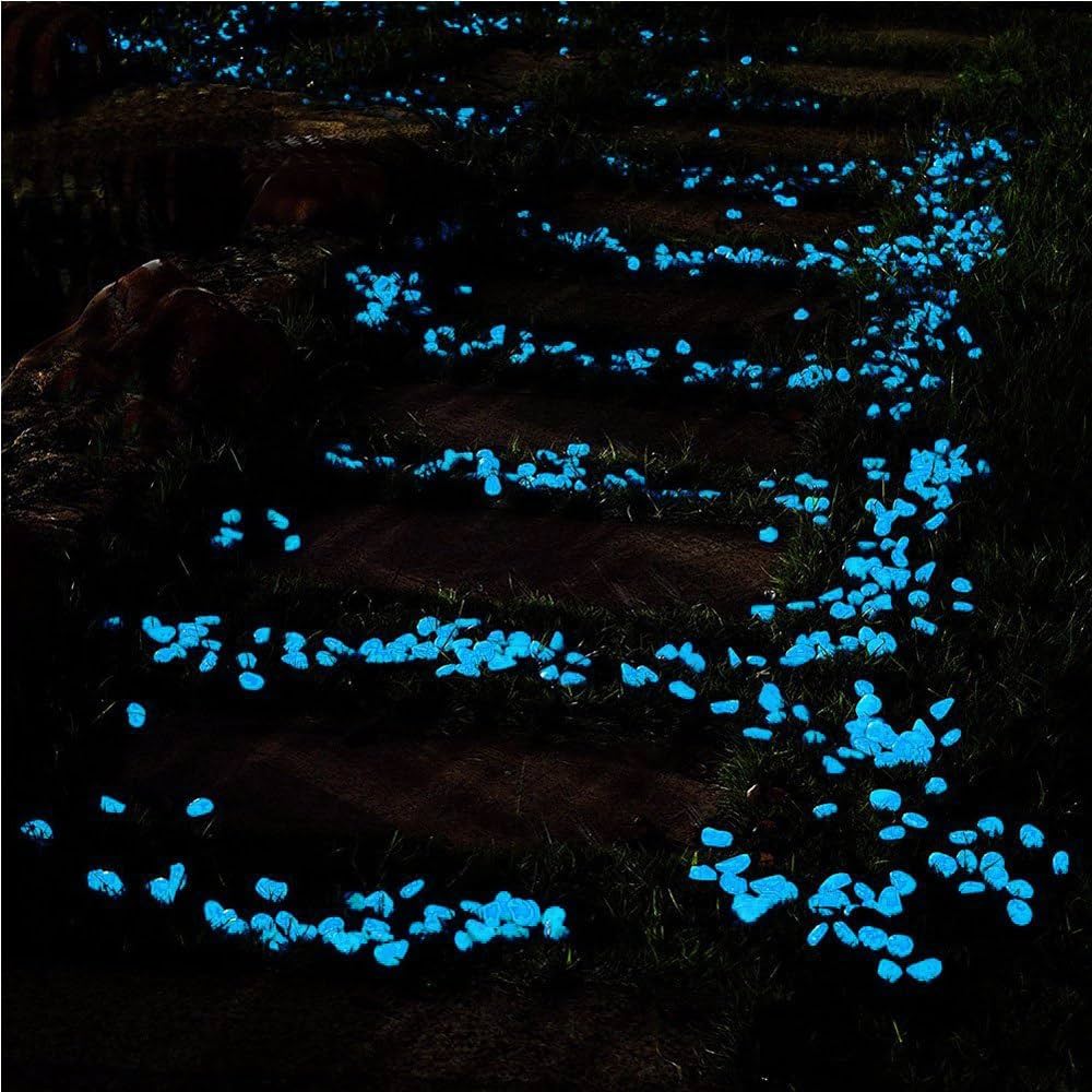 Amazon.co.jp: BYBO 光る石 蛍光石 夜光石 庭飾り アクセサリー (青
