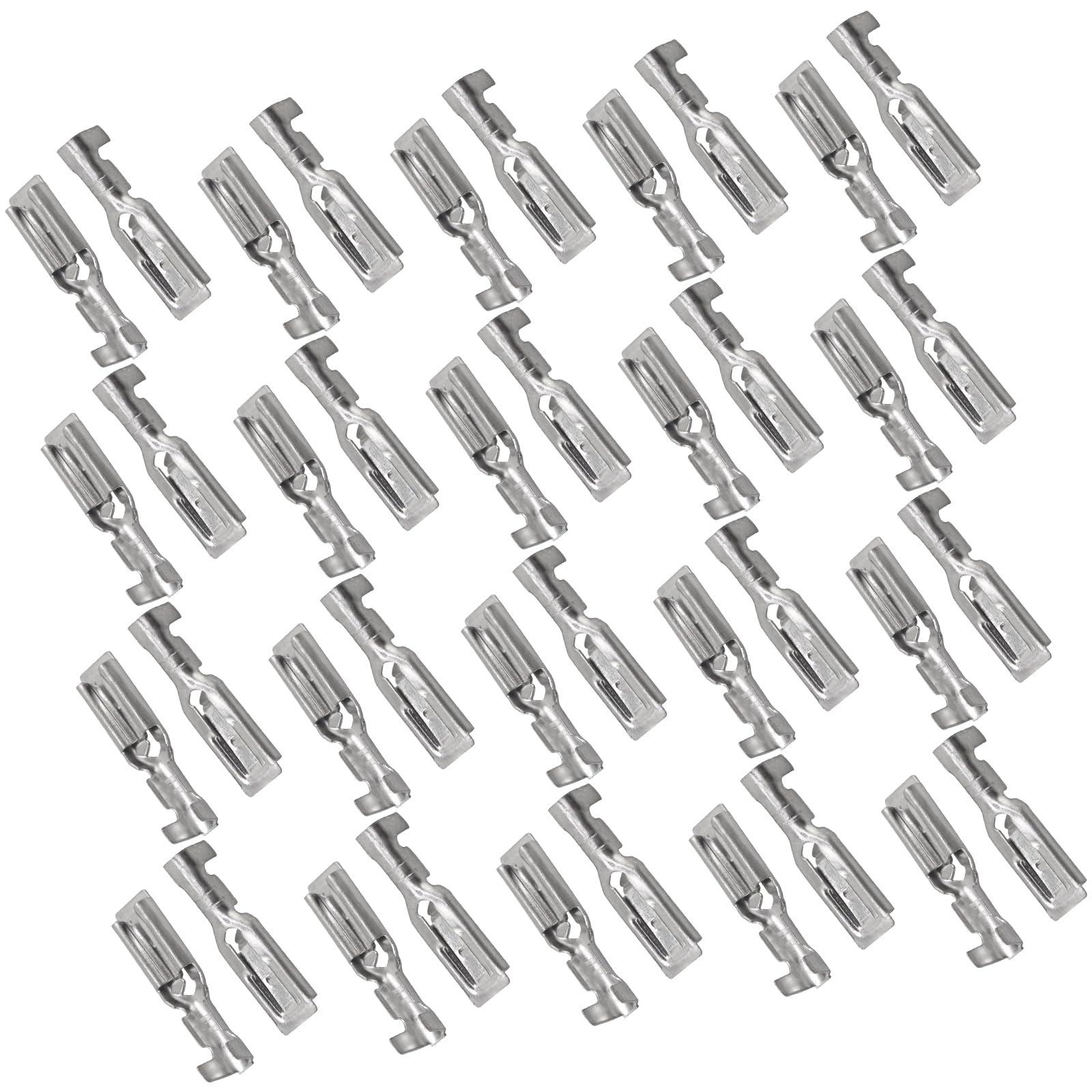100Pcs Tinned Copper Female Quick Disconnect Terminals 2.8mm Connectors for Car Lights & Industrial Applications Bronze Crimp Terminals