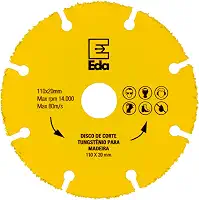 Eda Disco de Corte Tungstênio para Madeira 110 x 20 mm