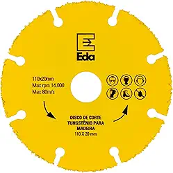 Eda Disco de Corte Tungstênio para Madeira 110 x 20 mm