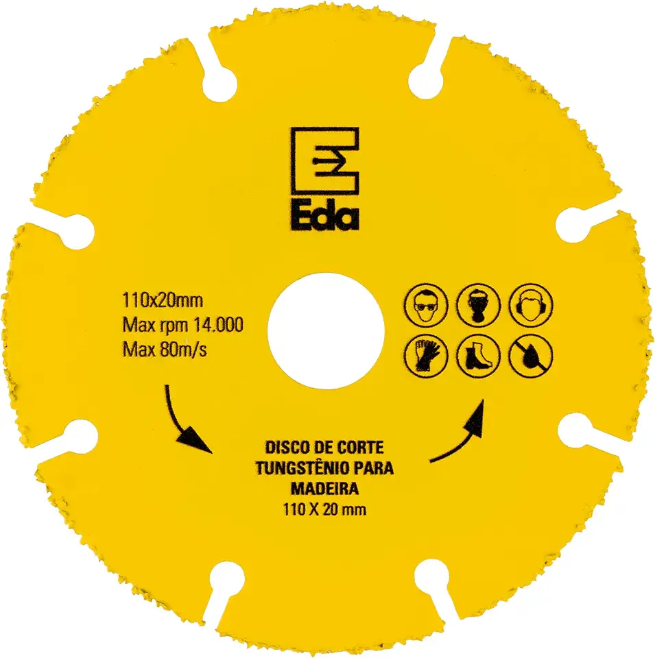 Eda Disco de Corte Tungstênio para Madeira 110 x 20 mm
