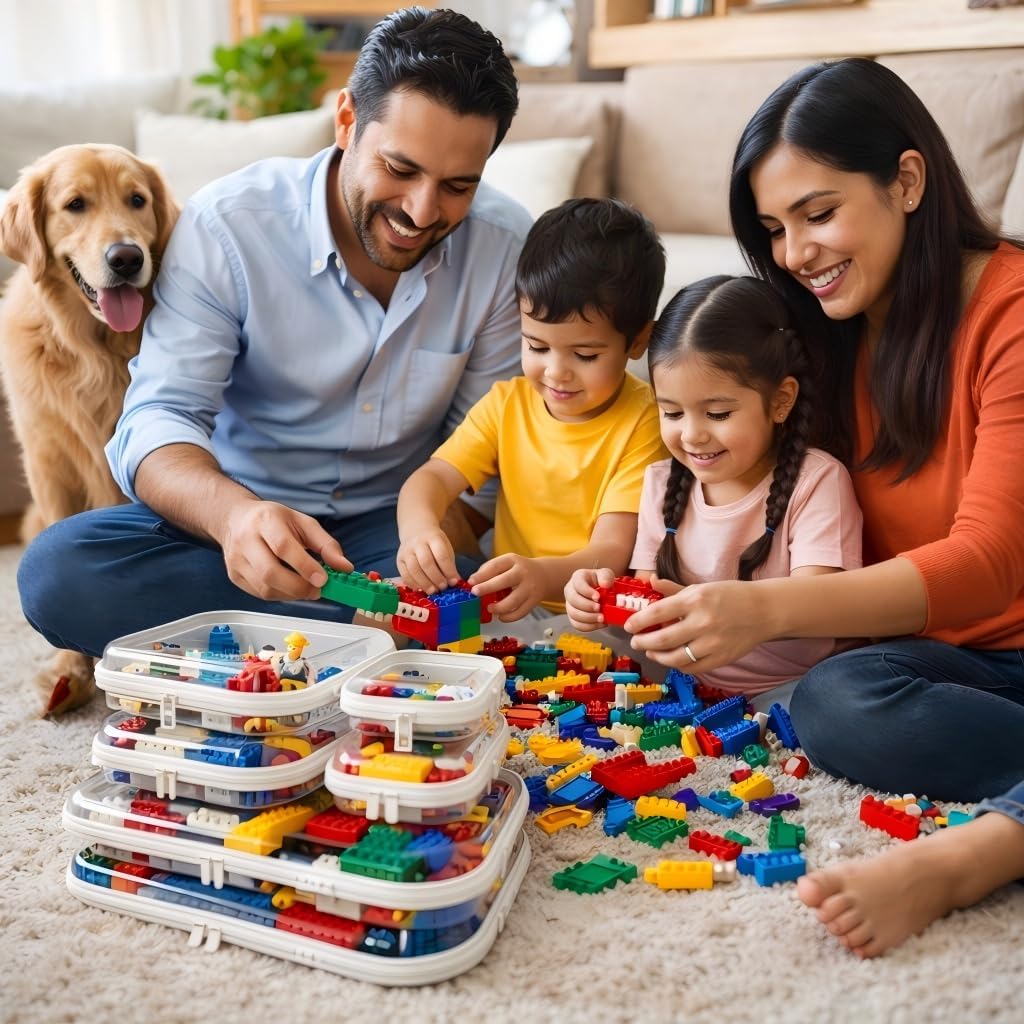 6Pcs/2L+2M+2S Clear Hard Shell Zippered Travel Case – Plastic Organizer Pouch for Toiletries, Cosmetic Bag, Diaper Bag & Packing Accessories (White, Set D)