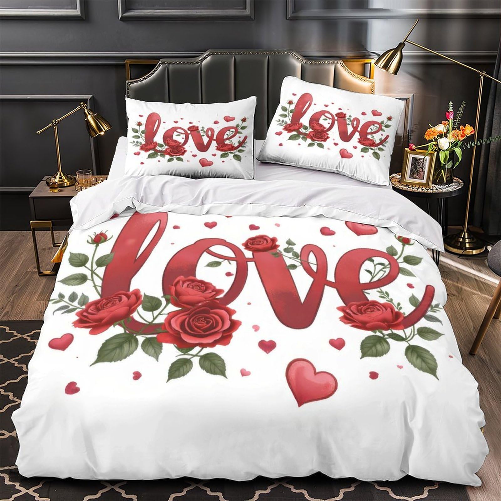 Parure de lit 3D d'amour romantique pour sublimer une chambre d'enfant