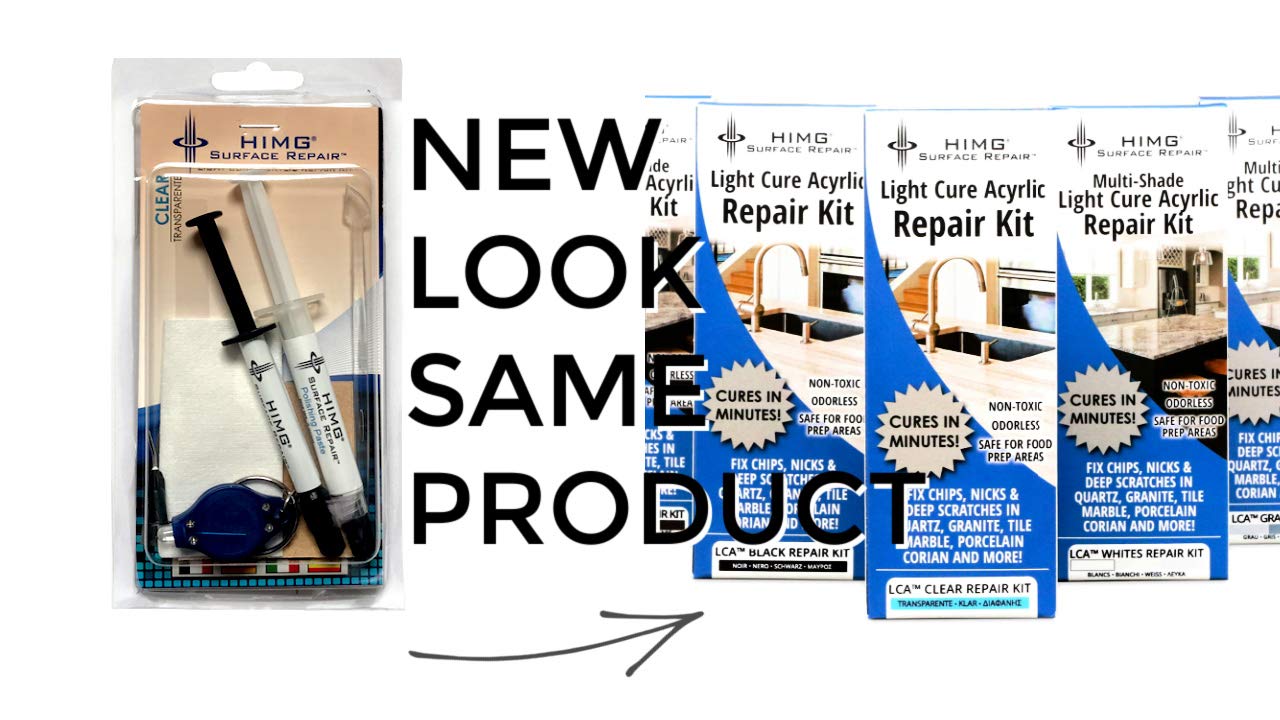 HIMG Lca(Tm) Clear, Light Cure Acrylic Diy Surface Repair Kit For