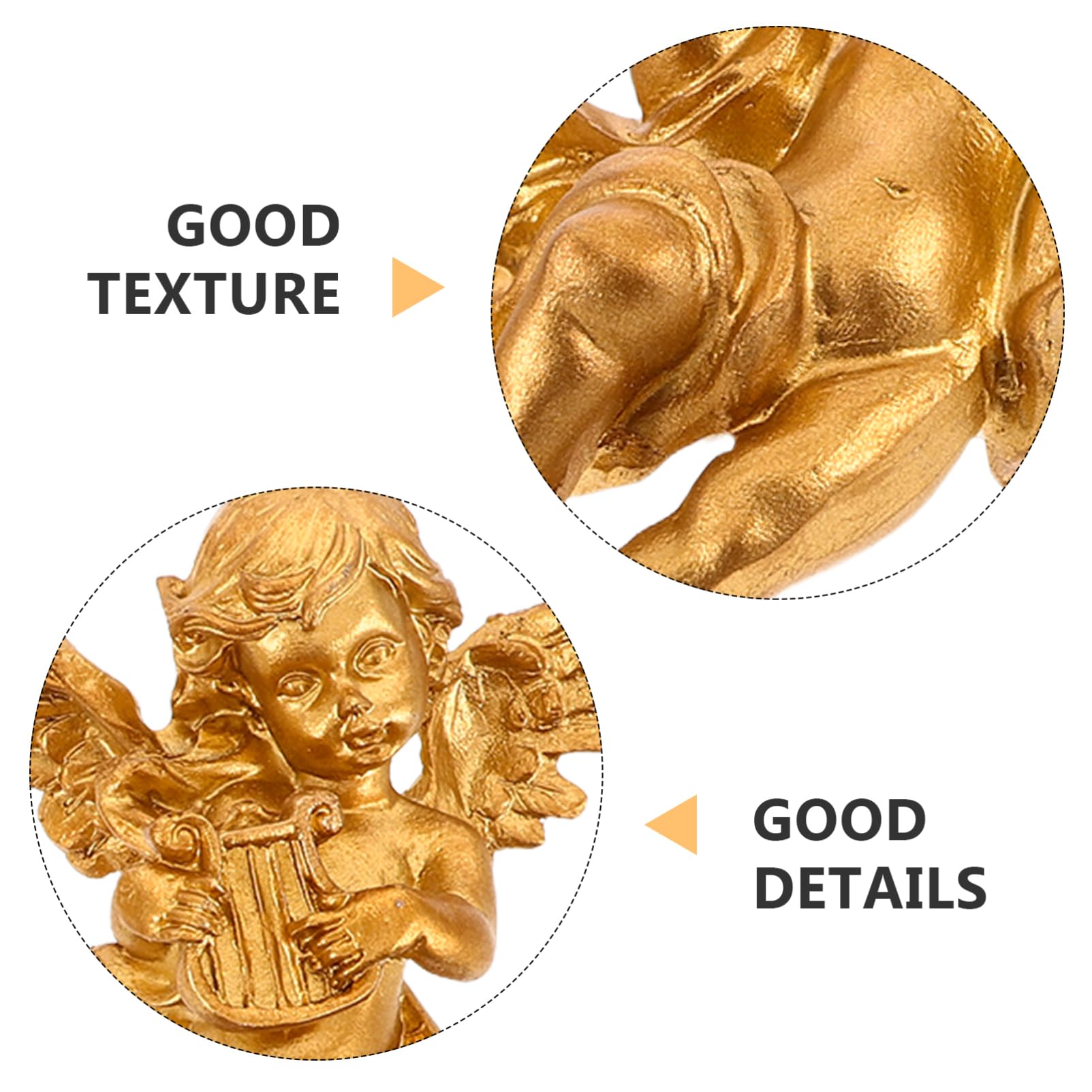 Toyvian 3pezzi Statua Angelo in Resina da Parete Decorazione Retro per Casa Scultura Angelo da Appendere Ornamento Artistico per Interni Accessorio Fotografico o Regalo per Festa
