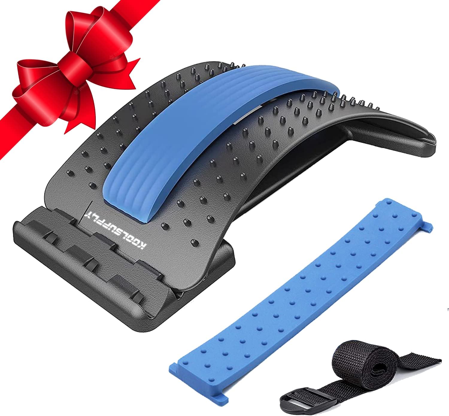 Back Cracking Device, Multi-Level Lower Back Stretcher, Lumbar Support, Spinal Decompression, Spine Aligner, Back Cracker for Back Pain Relief