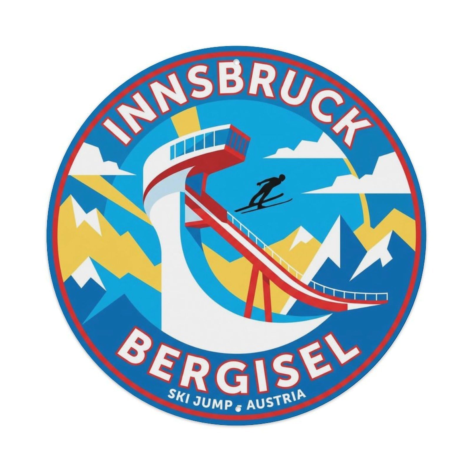 Vintage Travel Innsbruck Austria Polished Metal Tin Sign