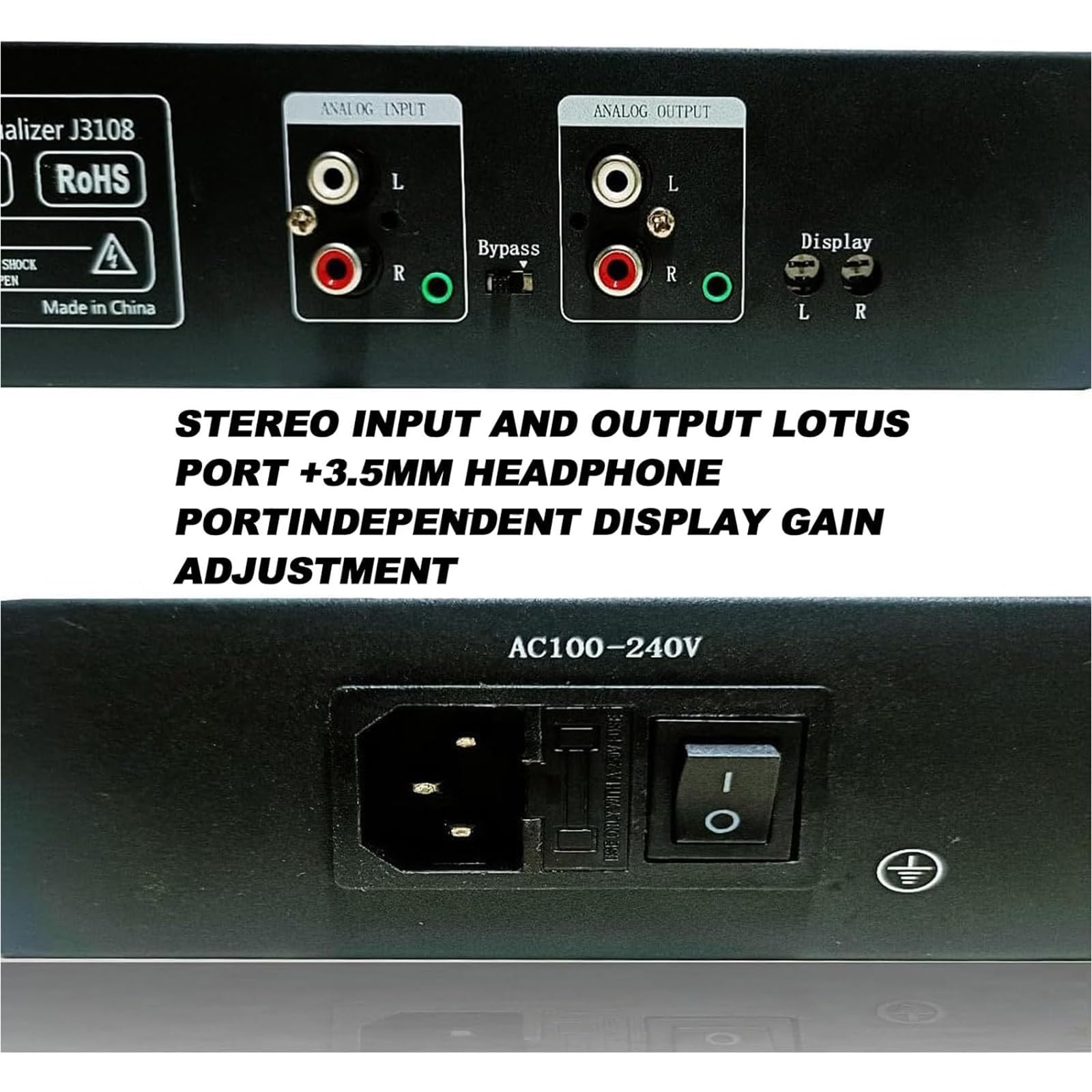 Égaliseur de spectre musical, égaliseur numérique double canal 15 bandes avec télécommande, 31 bandes, plusieurs modes, gain ± 30 dB, réduction intelligente du bruit de sommeil pour barre KTV de scène