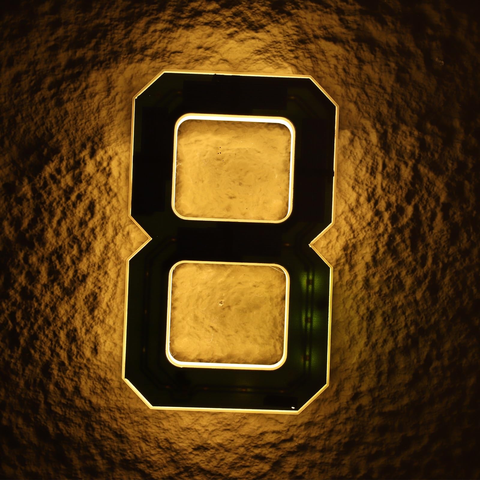 Solar-Hausnummern, 17 cm LED-Solar-Hausnummern und beleuchtetes Buchstabenschild, IP44, wetterfest, Personalisierung, Adressschild, Hausbar für Haus,Garten(Number 8)