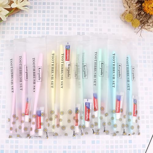Miniatura 2 de Cepillo de dientes desechable, cepillo de dientes delicado a granel, 4 colores, empaquetado individualmente, los juegos de cepillos de dientes a