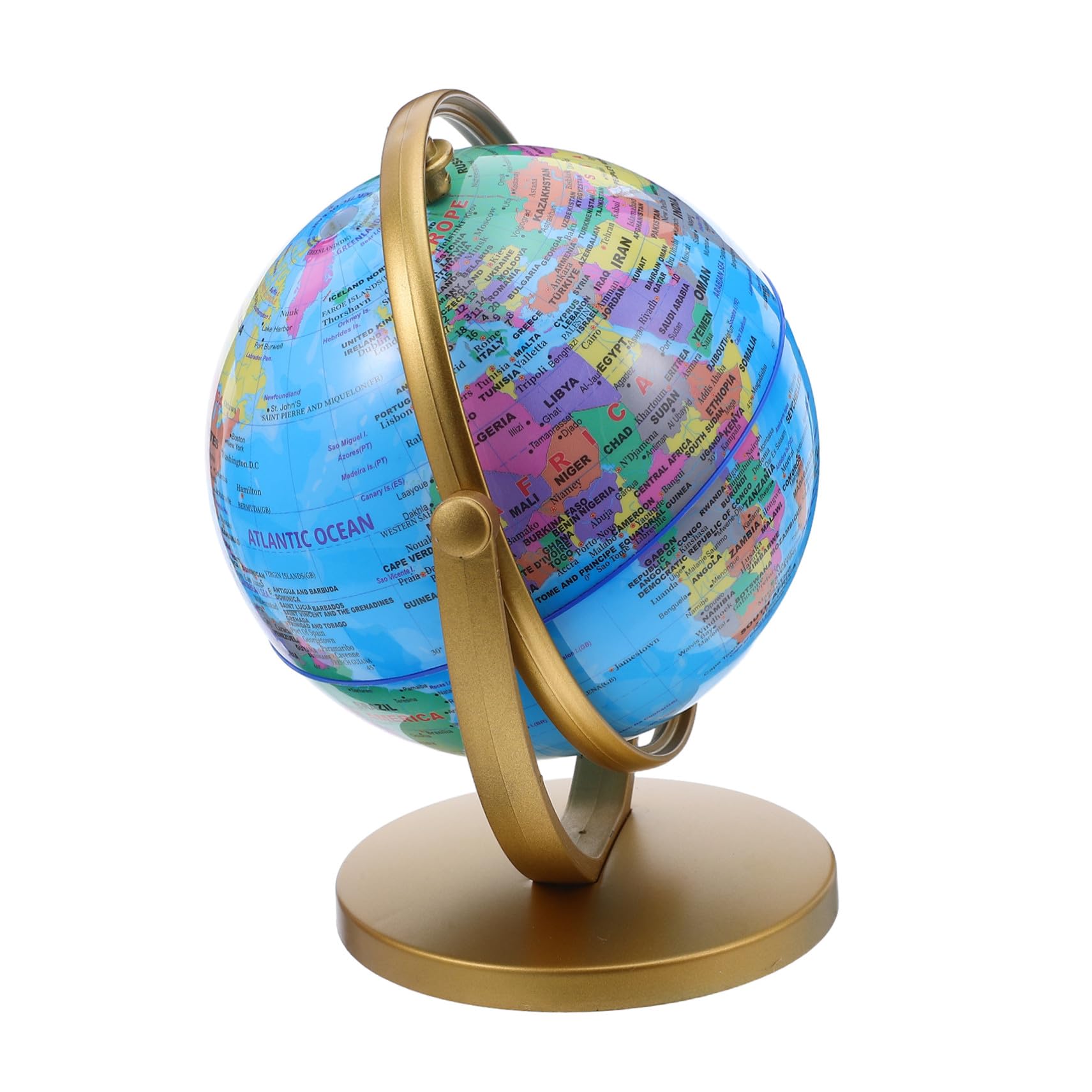 Globe terrestre pour salon et bureau ornement élégant en anglais