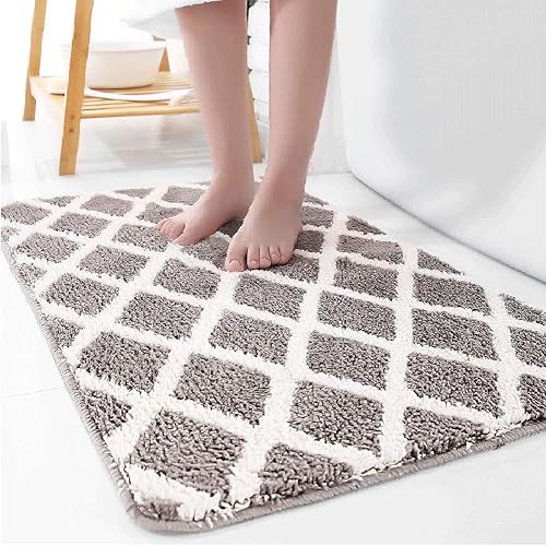 Miniatura 5 de Juego de 2 alfombrillas antideslizantes rectangulares para baño, absorbentes de agua, suaves, para baño, ducha, dormitorio, cocina, decoración del