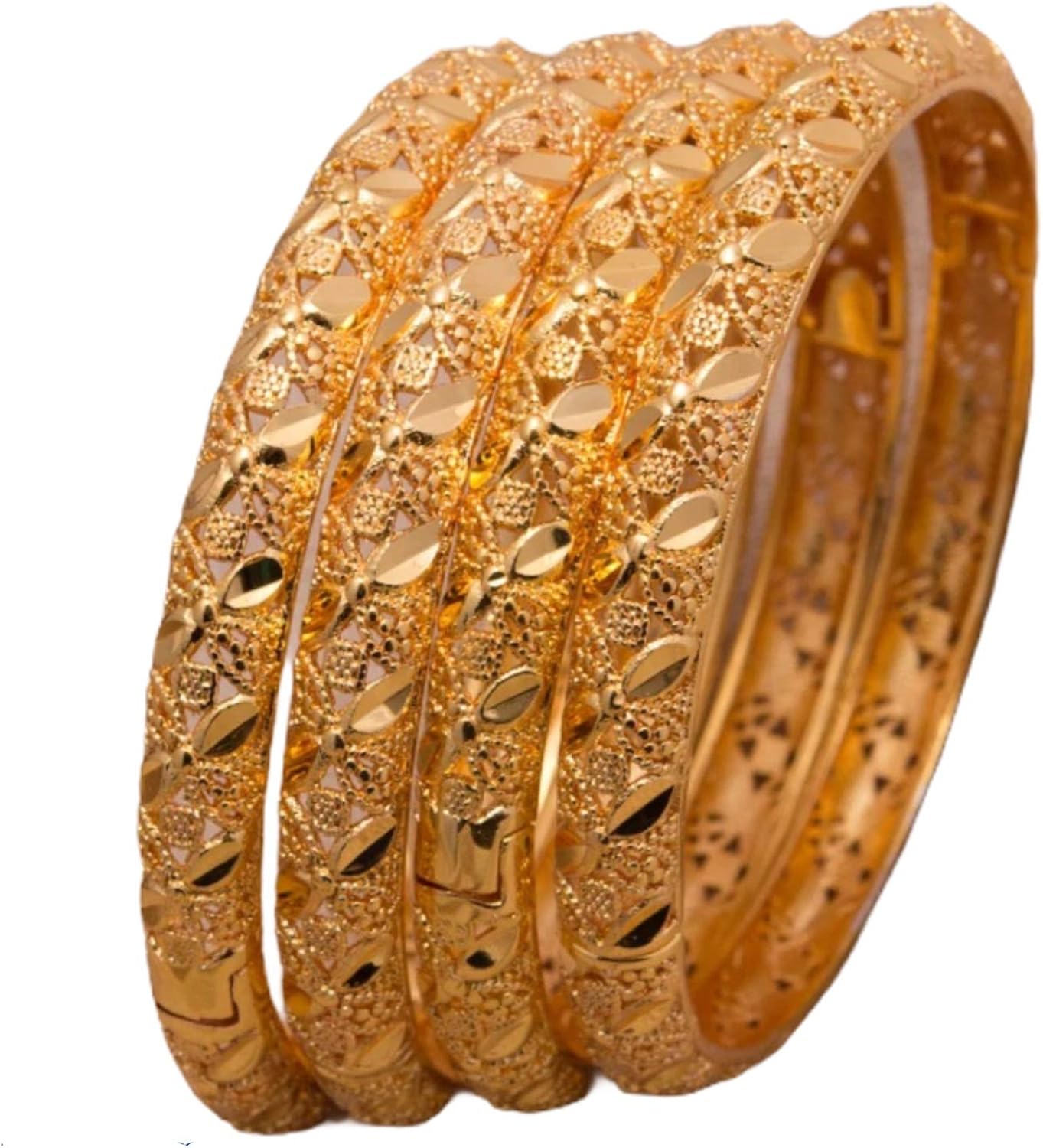 24K Gold plated Bangles bracelets Middle Eastern Indian