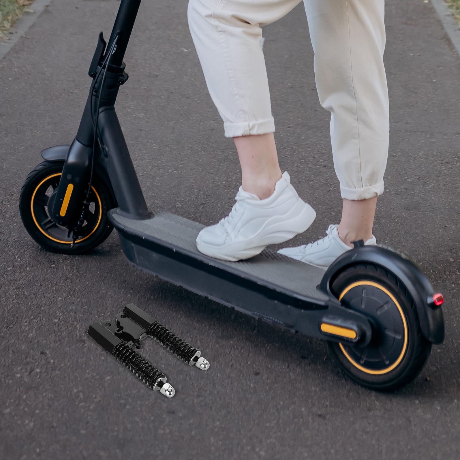 VALICLUD Ammortizzatore Anteriore per Monopattino Elettrico in Lega di Alluminio Sospensione Forcella Frontale Compatibile con Kugoo Molla Sospensione Robusta e Facile da Installare per