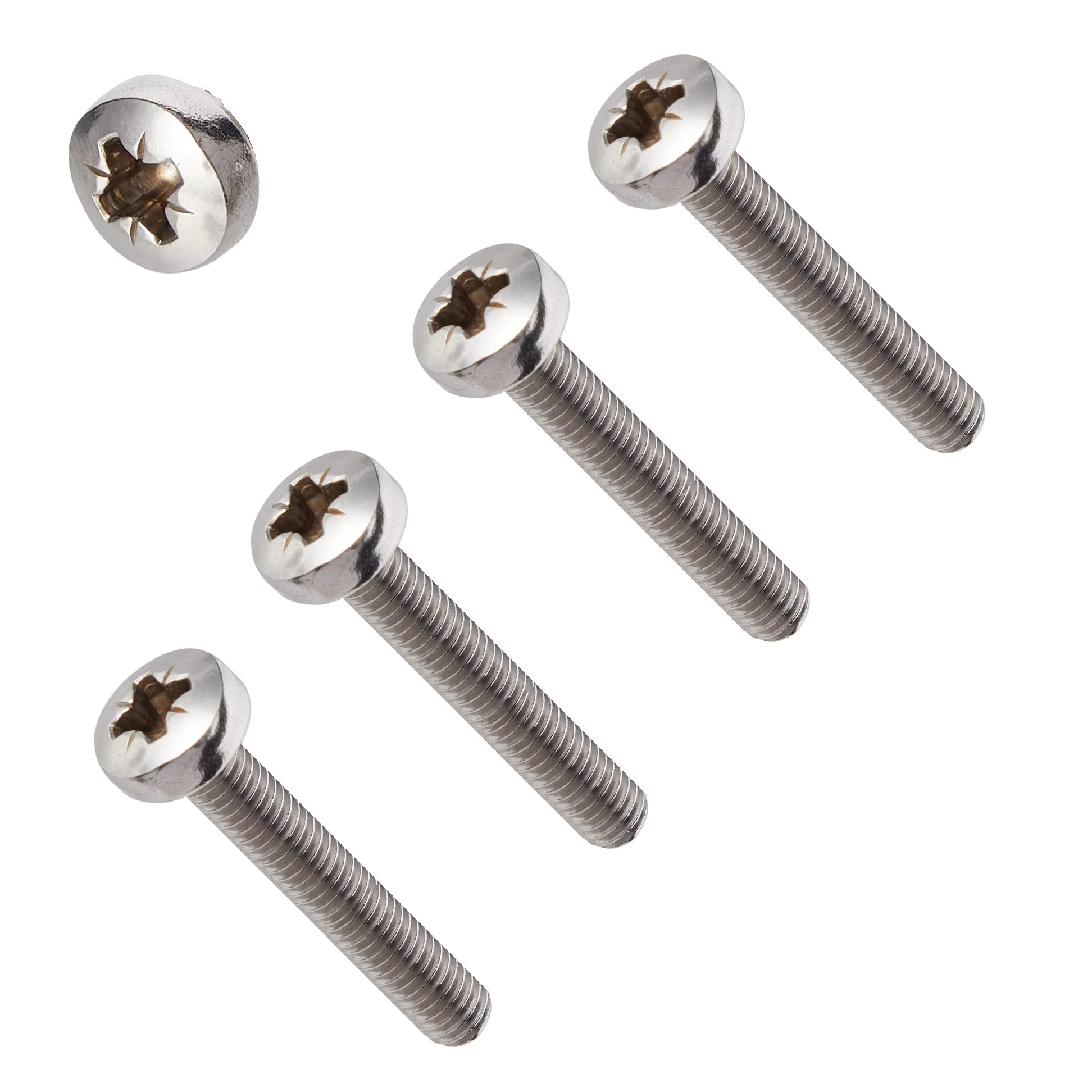 TERF® M8 X 60mm Pozi Pan Head Machine Screws Stainless Steel A2 (304) Machine Screw M8 (8mm) X 60mm Pozi Drive Pan Head Machine Screw Bolts