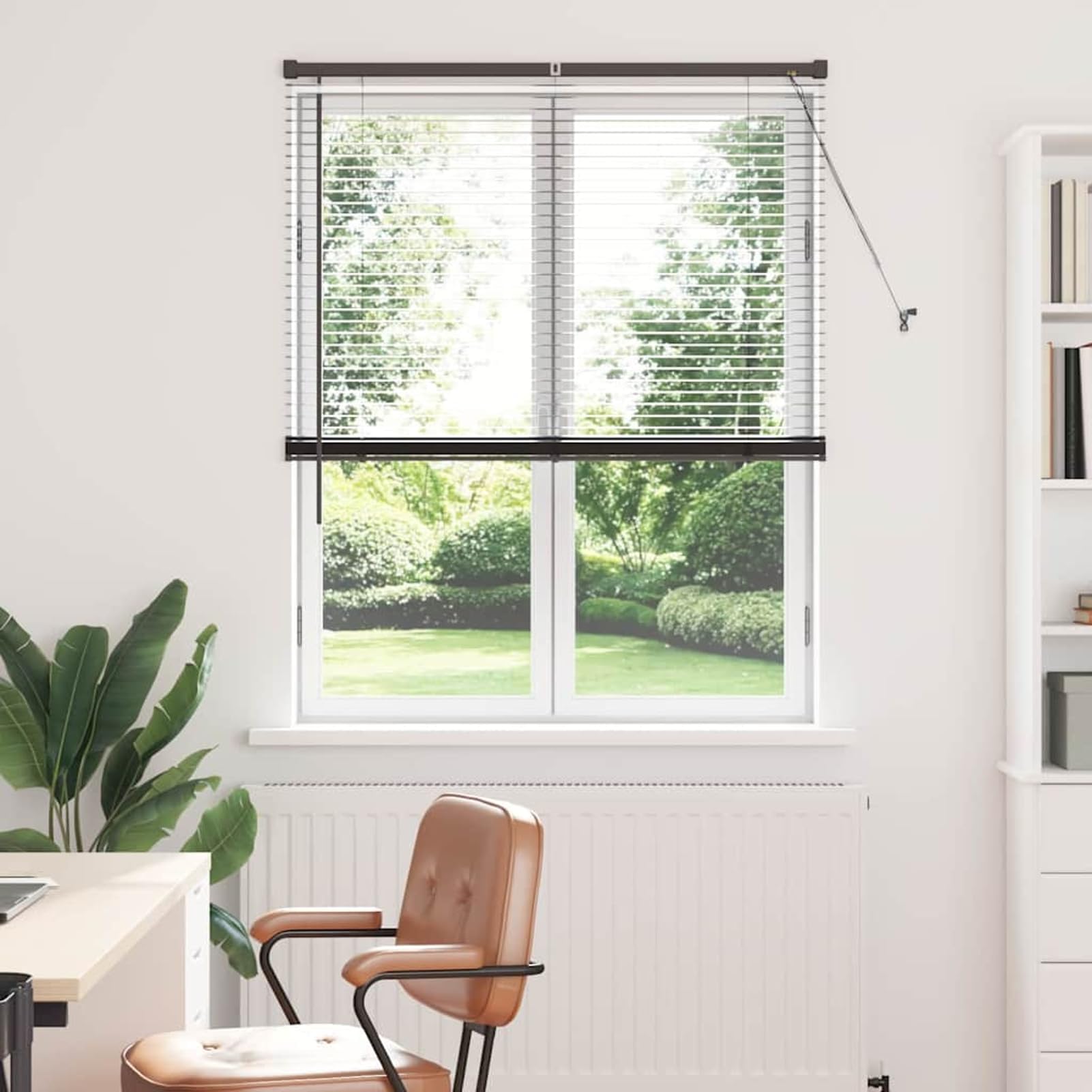 Gecheer Tenda per Finestra con Tende Altro Nero 100 x 175 cm AlluminioTende Oscuranti Camera