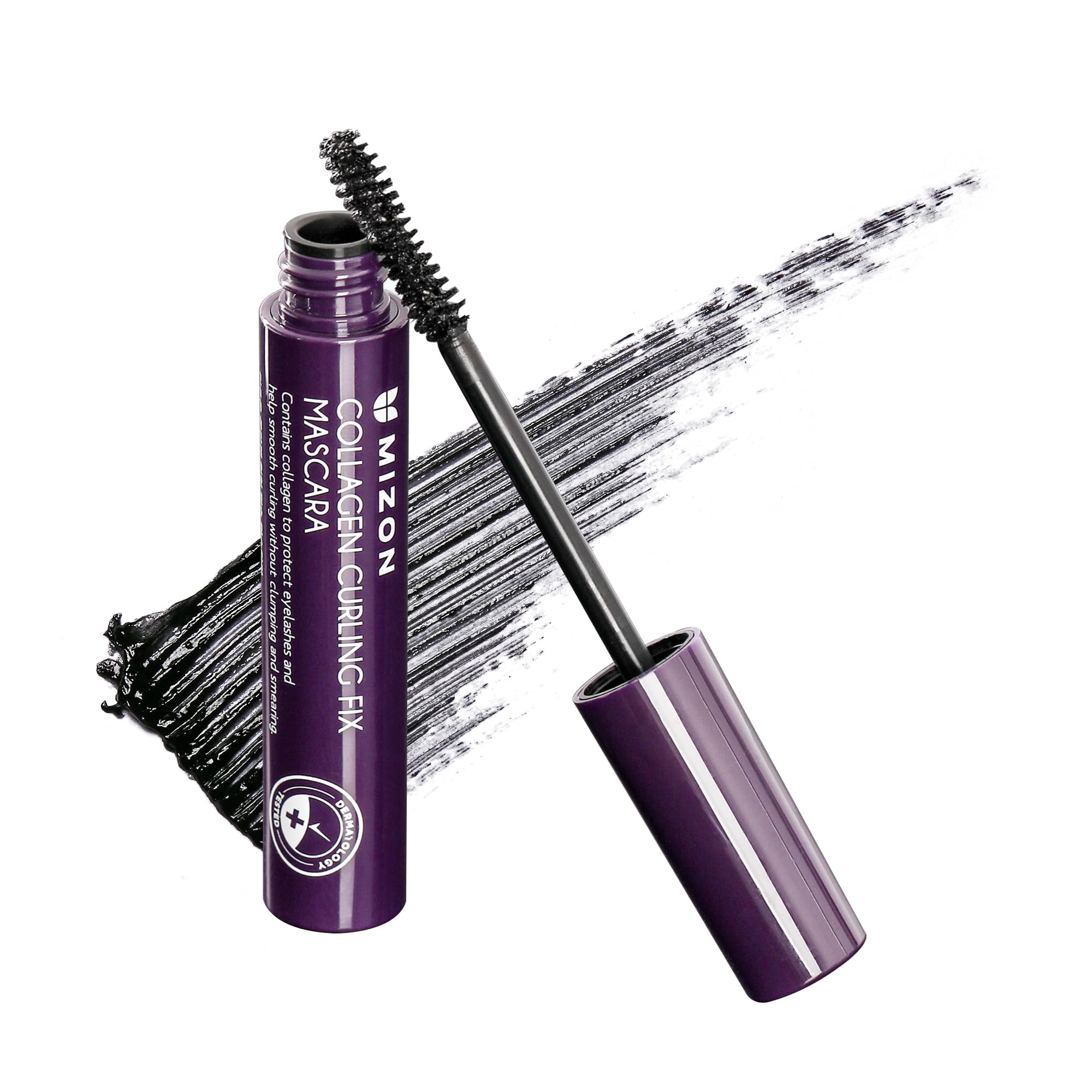 [MIZON] COLLAGEN CURLING FIX MASCARA (6ml) K BEAUTY – Kollagen-Mascara – Stärkt die Wimpern und verbessert das Aussehen – Langanhaltender Halt – Wasserfest und leicht zu entfernendes Make-up