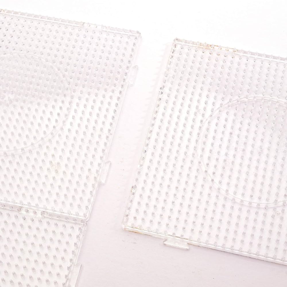 Plaques Perles à Repasser Vaessen 14,5x14,5cm - Lot De 10 Transparentes Emboîtables Pour Créations DIY