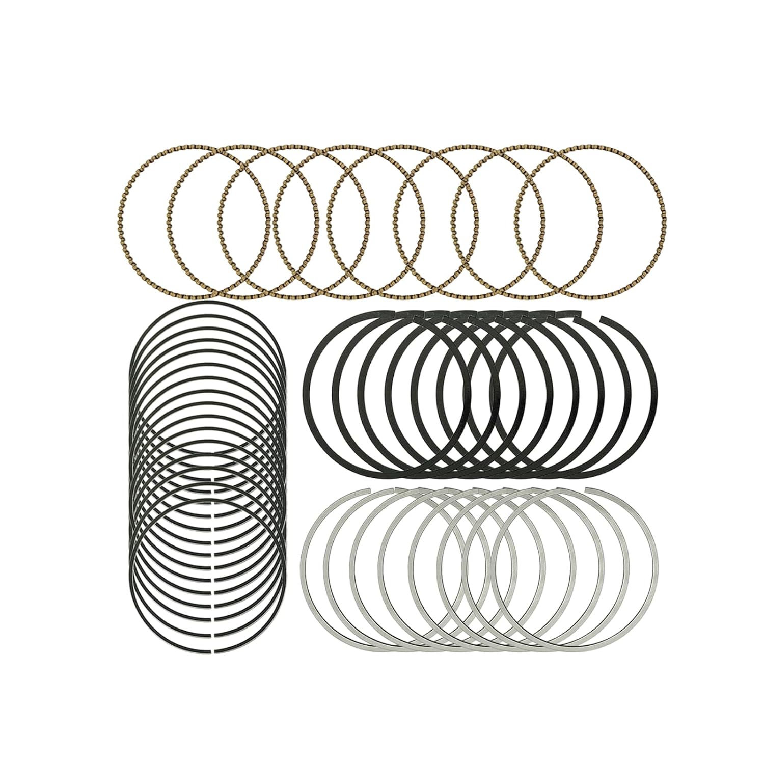 Piston Rings, 41859CP STD Piston Ring Set Compatible with 1999-2016 Chevy/with GMC 4.8L 5.3L LS Engines