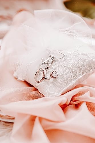 Miniatura 2 de Wedding Ring Bearer Pillow That Hooks onto Their Existing Collar 4" x 4"