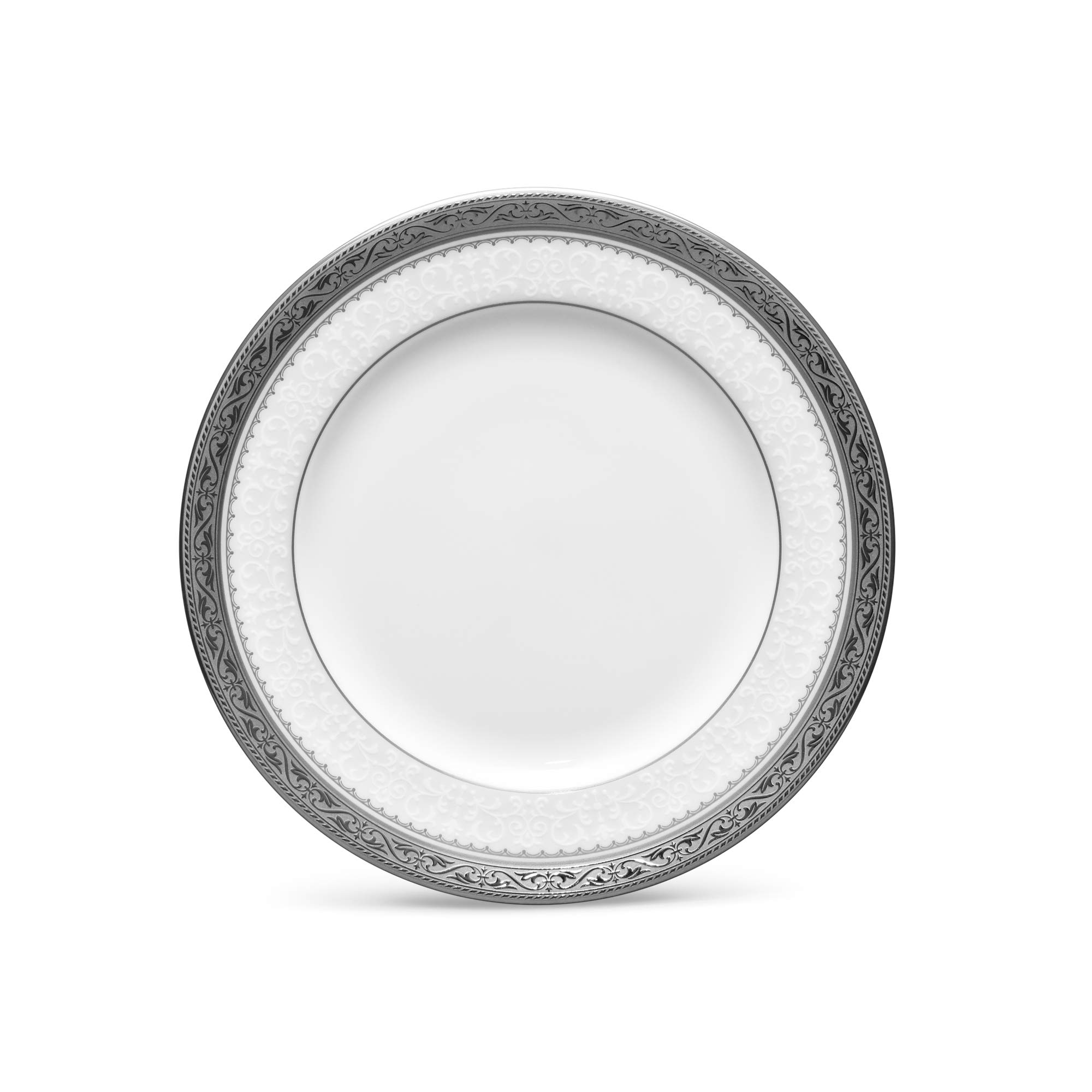 Noritake Odessa Bread and Butter Plate, 6-1/2-Inch, Platinum