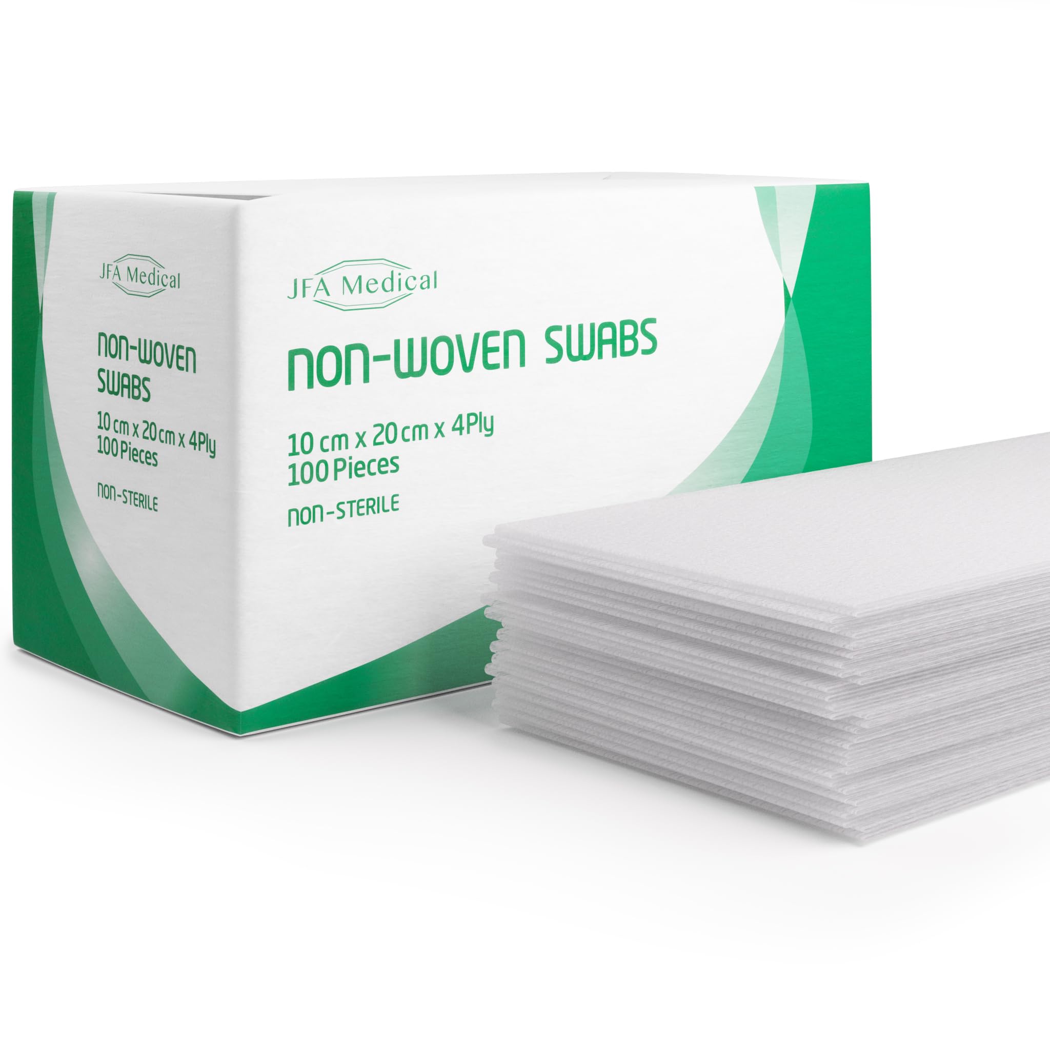 JFA Medical Premium Non-Woven Gauze Swabs 10cm x 20cm - Pack of 100