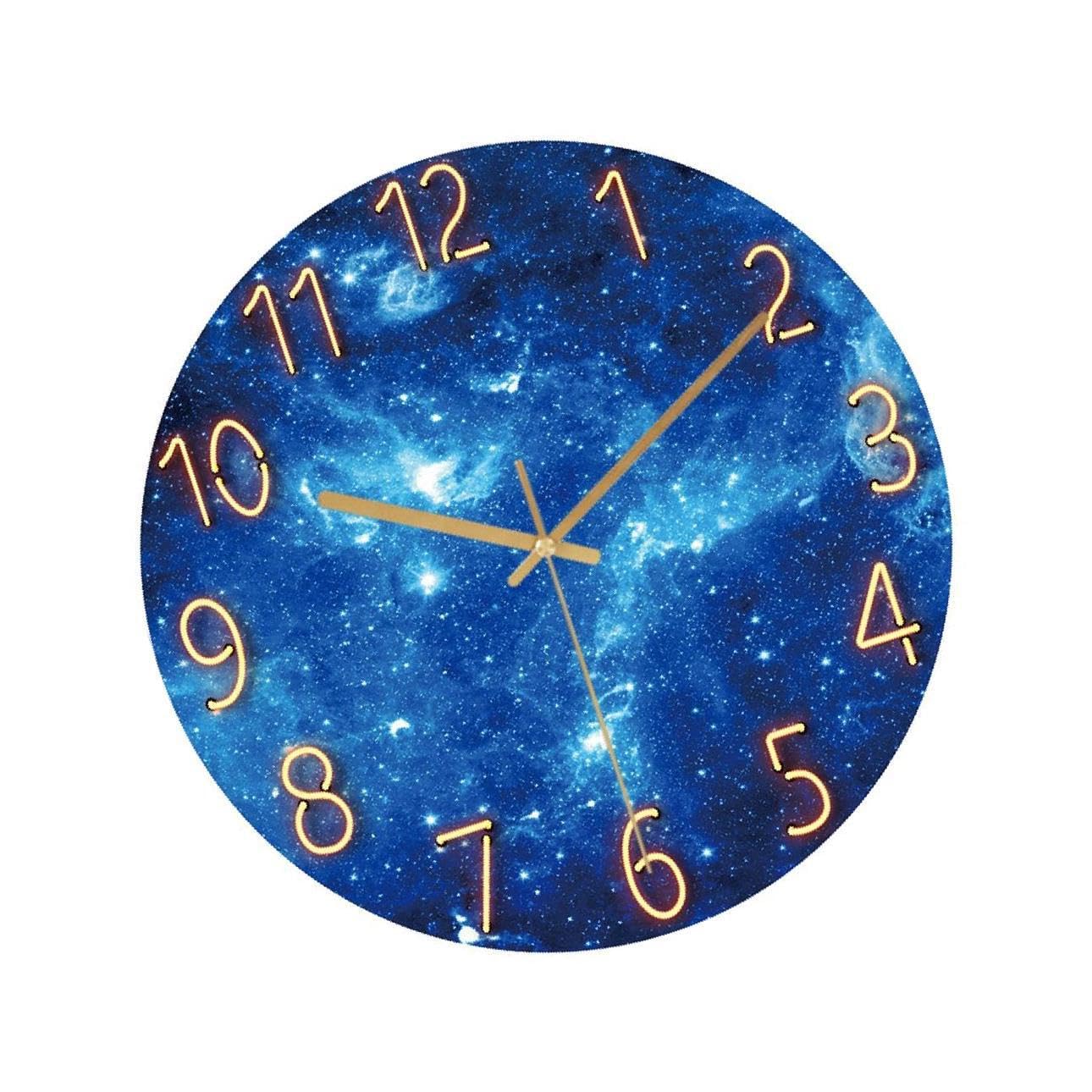 Zambuph Elegant Glass Wall Clock Silent Non-Ticking with Reliable Quartz Movement Modern Watch, Type C