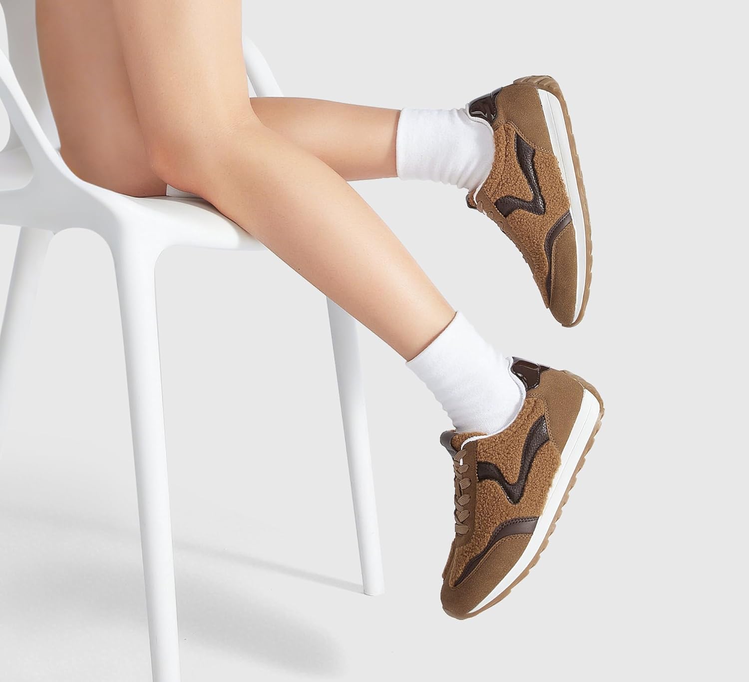 LUCKY STEP Women's Fashion Sneakers Trendy Tennis Shoes Neutral Stylish Retro Trainers Casual Running Walking Shoes