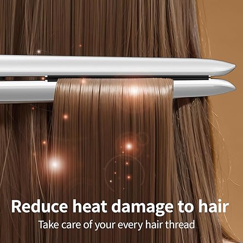 Miniatura 5 de Shine Therapy - Plancha de pelo de 1 pulgada. Plancha plana de cerámica con aceite de argán y queratina. Reduce el encrespamiento, hace que el