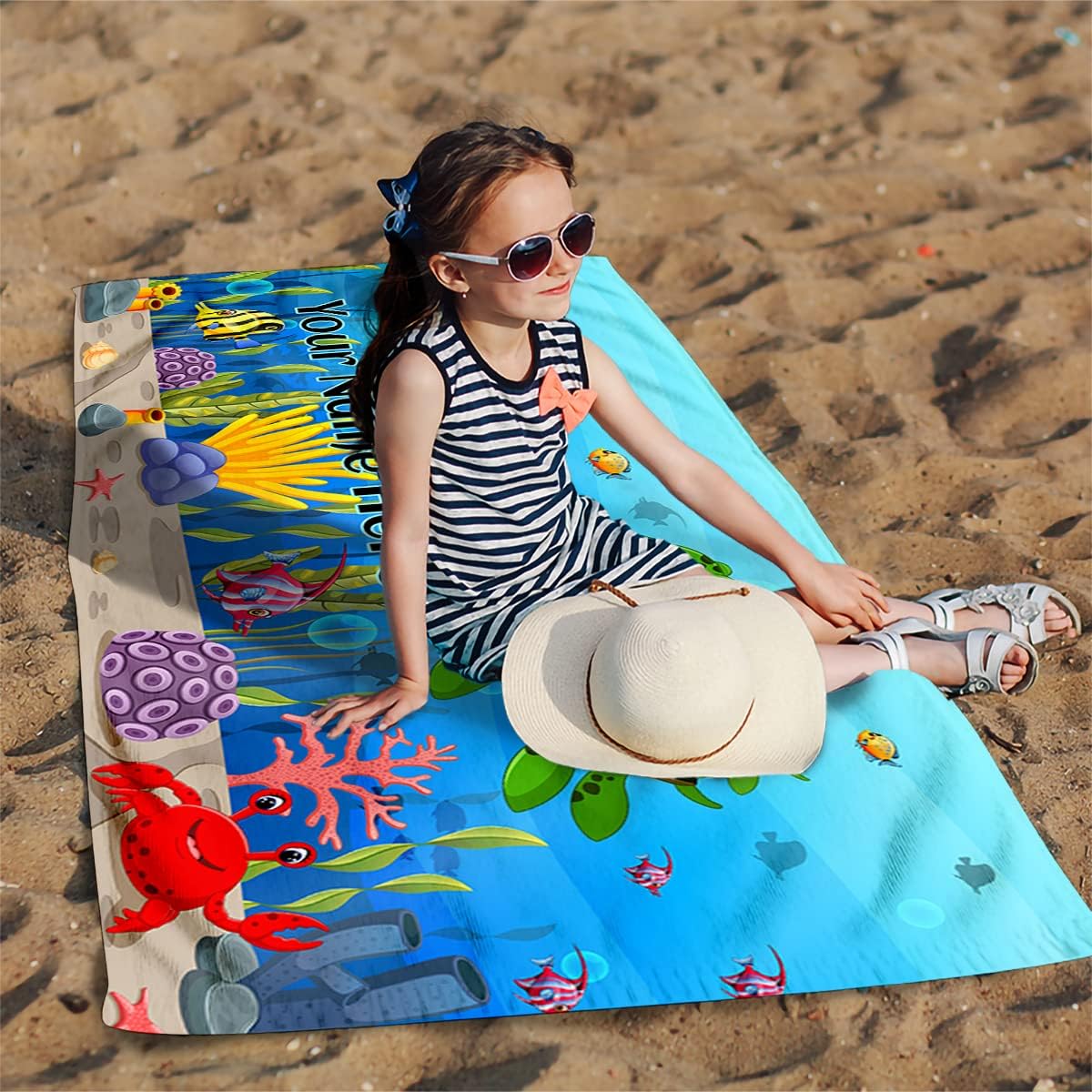 IT'S A SKIN Personalized Beach Towels for Kids and Adults | Customized Pool and Cruise Towels | Oversized, Colorful Name Towel | Fun Designs for Boys and Girls