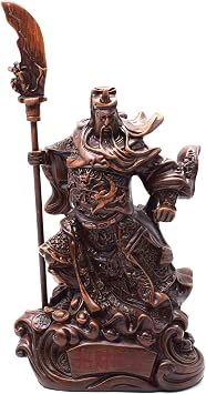 FUNSXBUG Feng Shui Guan Di Statue Figurines - Decor for Home Office or Tabletop, Good Luck Gift