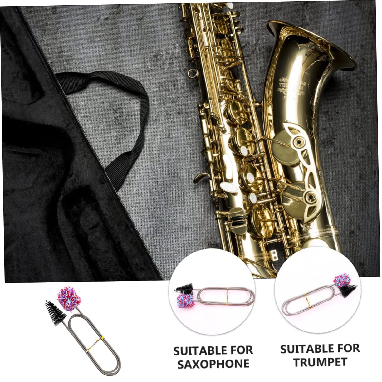 Toyvian Saxophone Maintenance Accessory Saxaphone Brush Material Professional Cleaning Brush for Saxophone