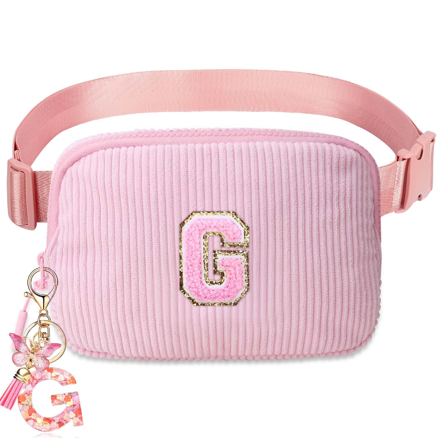 Belt Bag for Girls Gifts - Birthday Gifts for Teenager, Personalized Gifts for Mom Freind Sister Teacher, Graduation GiftsInitial Crossbody Bag Belt Bag for Women G