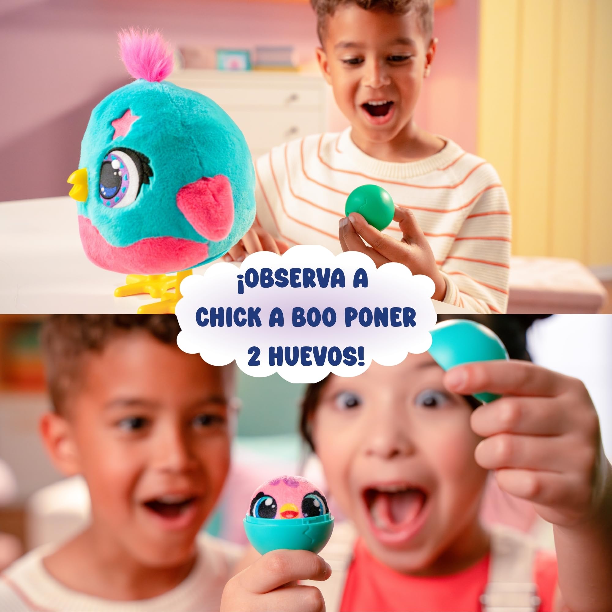 Chick-a-Boo, Peluche Interactivo Que Pone Huevos, Baila y Canta, Juguete para niños a Partir de 3 años, diversión y Cuidado Real