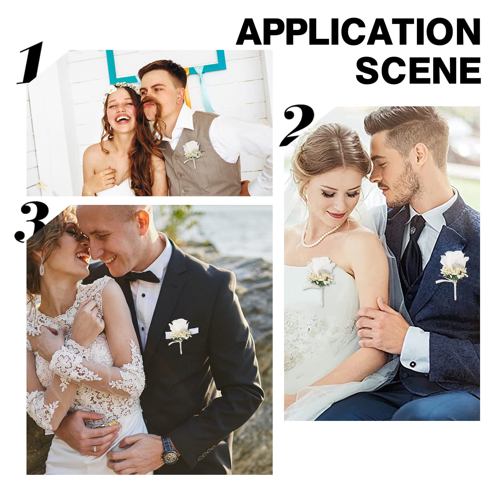 Fiore All'Occhiello Da Sposo In Tessuto Avorio - Accessorio Nuziale Artigianale