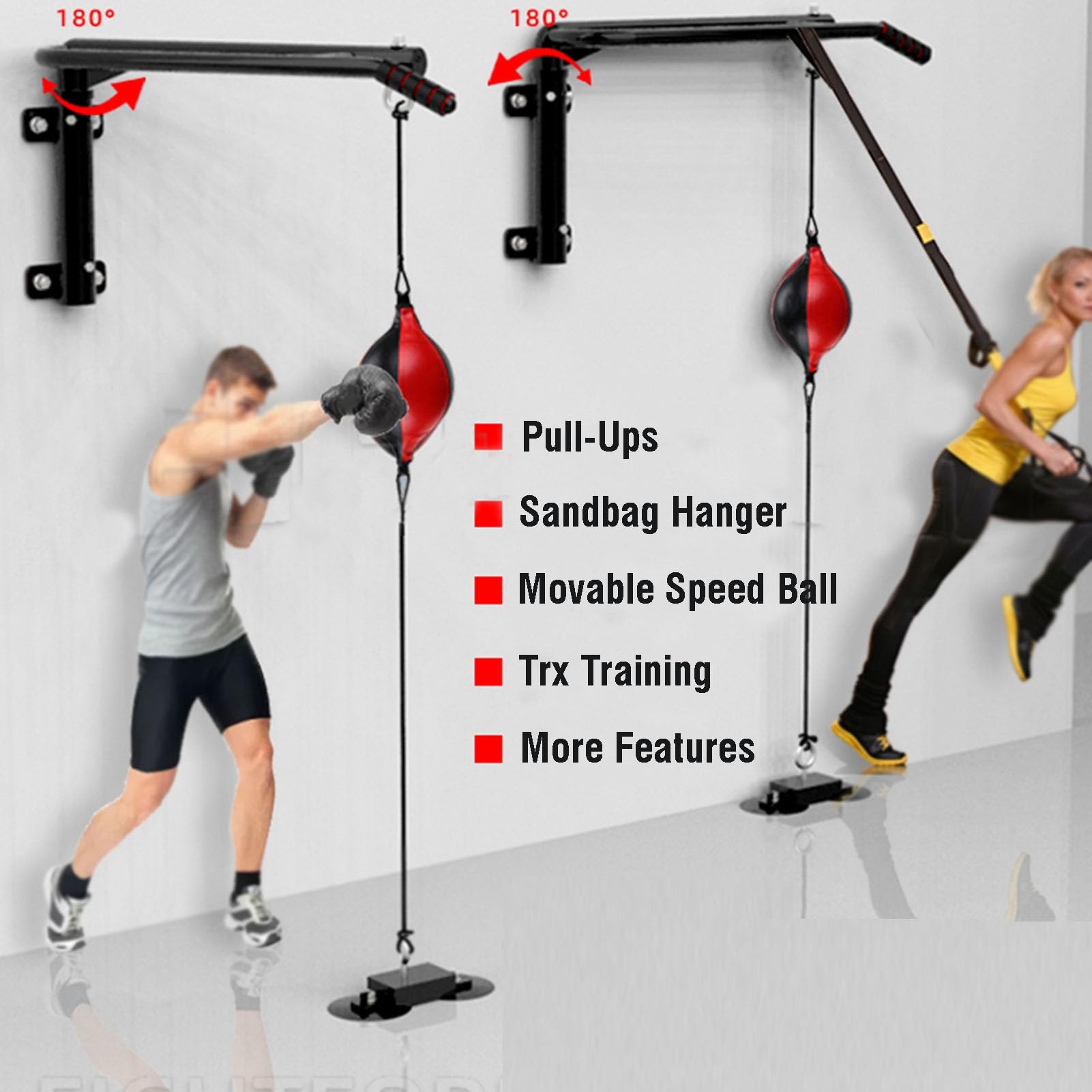 Amazon.co.jp: 懸垂バー壁掛け、フックとフォームハンドル付き多機能