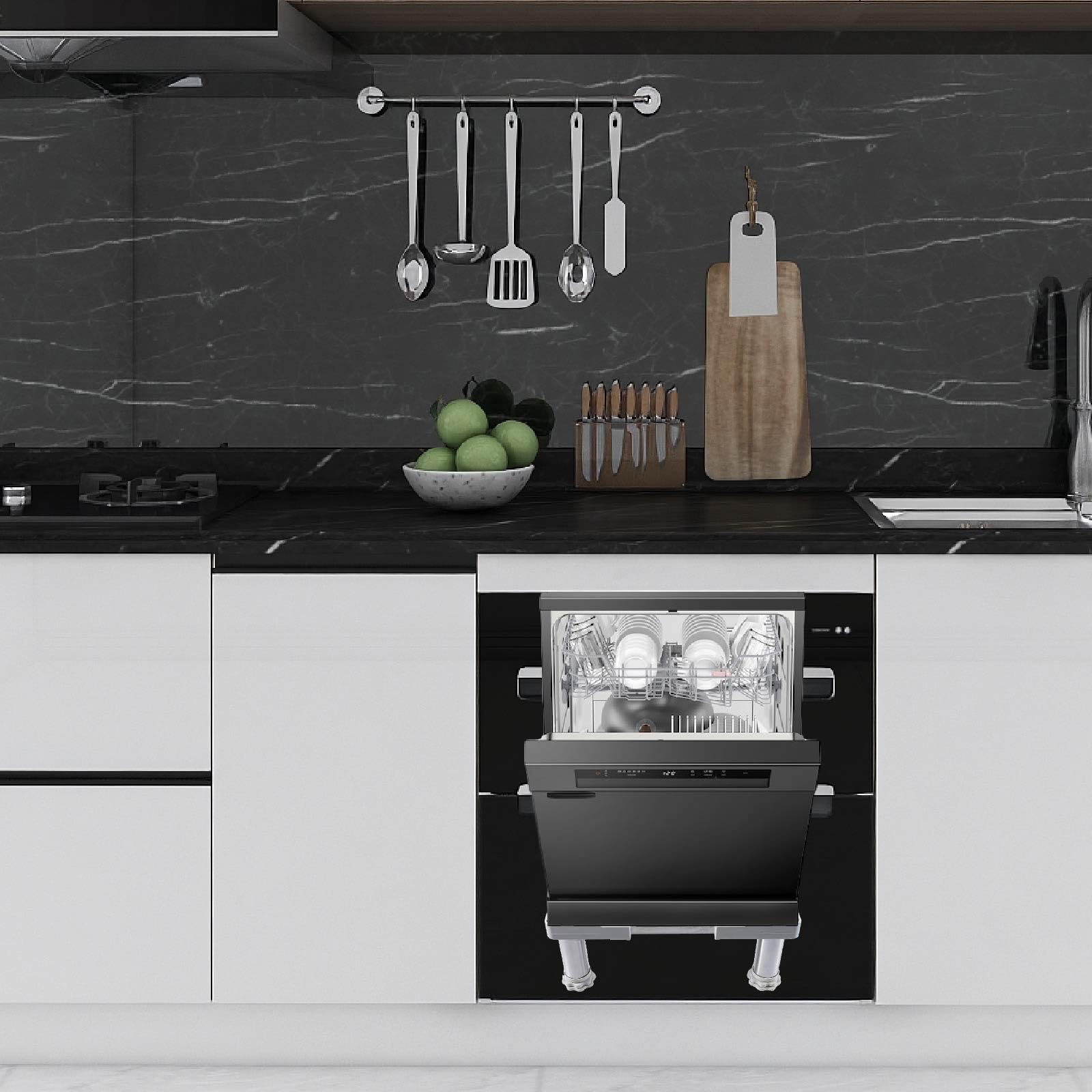 Soporte de base para lavadora, elevador ajustable para electrodomésticos, altura de acero inoxidable de 19 a 22 cm, soporte duradero para lavadora, secadora, elevación de refrigerador, uso doméstico