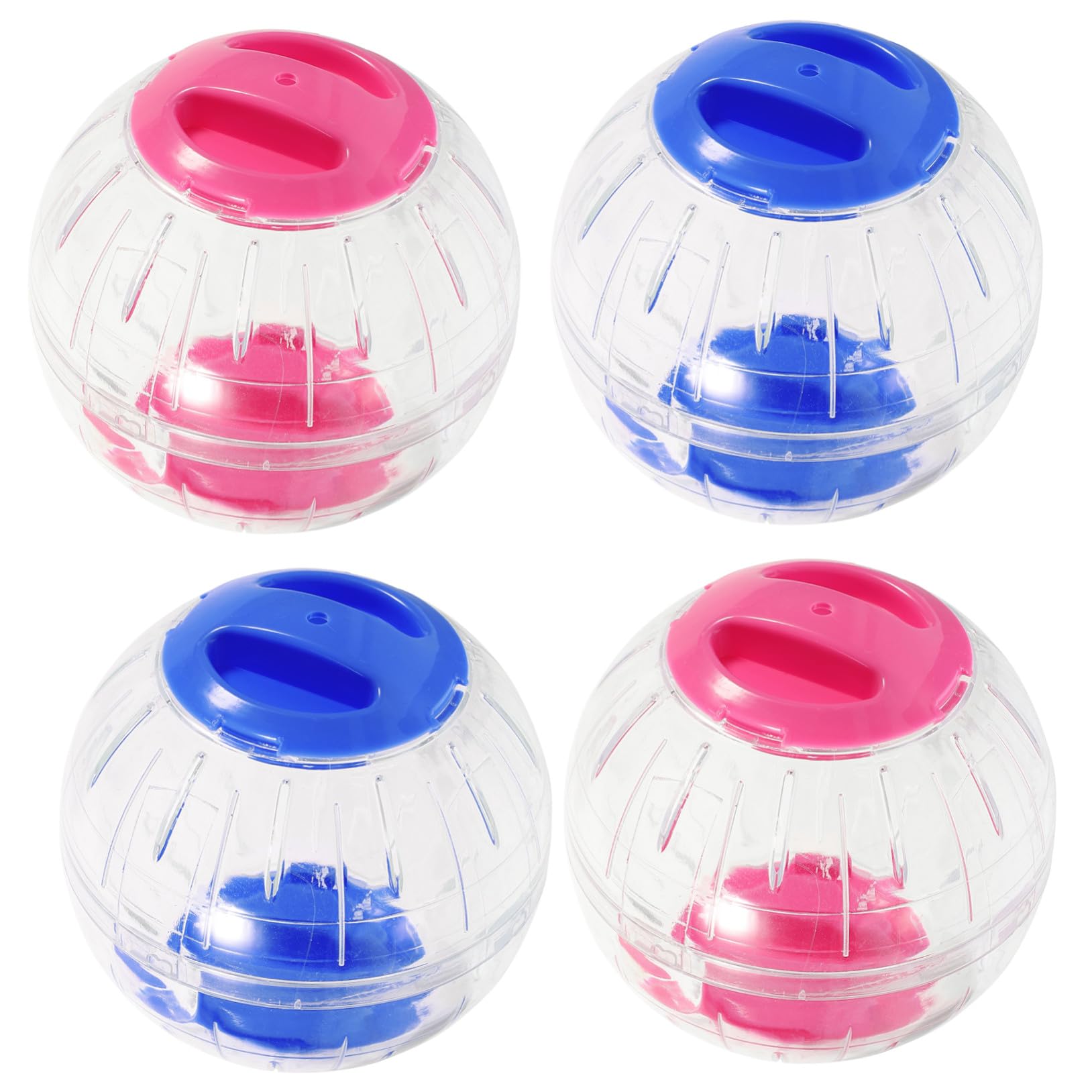 Milisten Boule pour Hamster Transparente 4pcs en Plastique, Ronde
