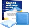 Super Absorbent Dressing Pad 10 x 10cm Sterile Wound Pads for Moderate to Heavy Exuding Draining Wounds 6 Pack