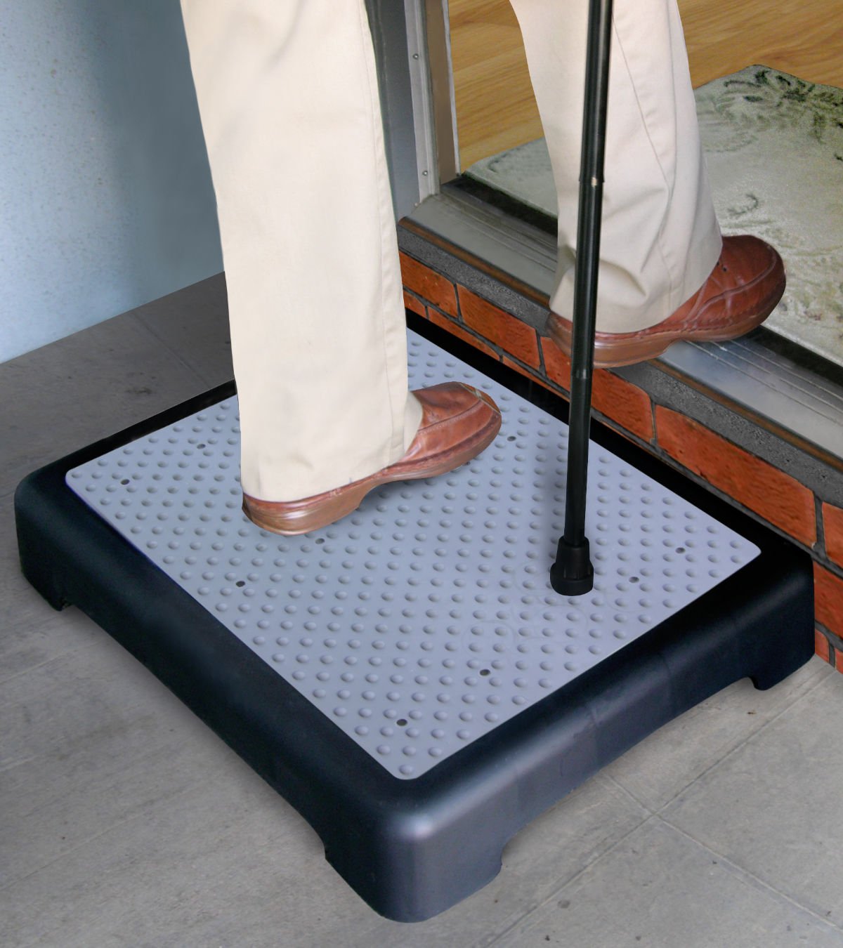 IdeaWorks SM New Outdoor Step Weather Resistant Platform Rubber Mat Indoor Safety Stool Non Slip