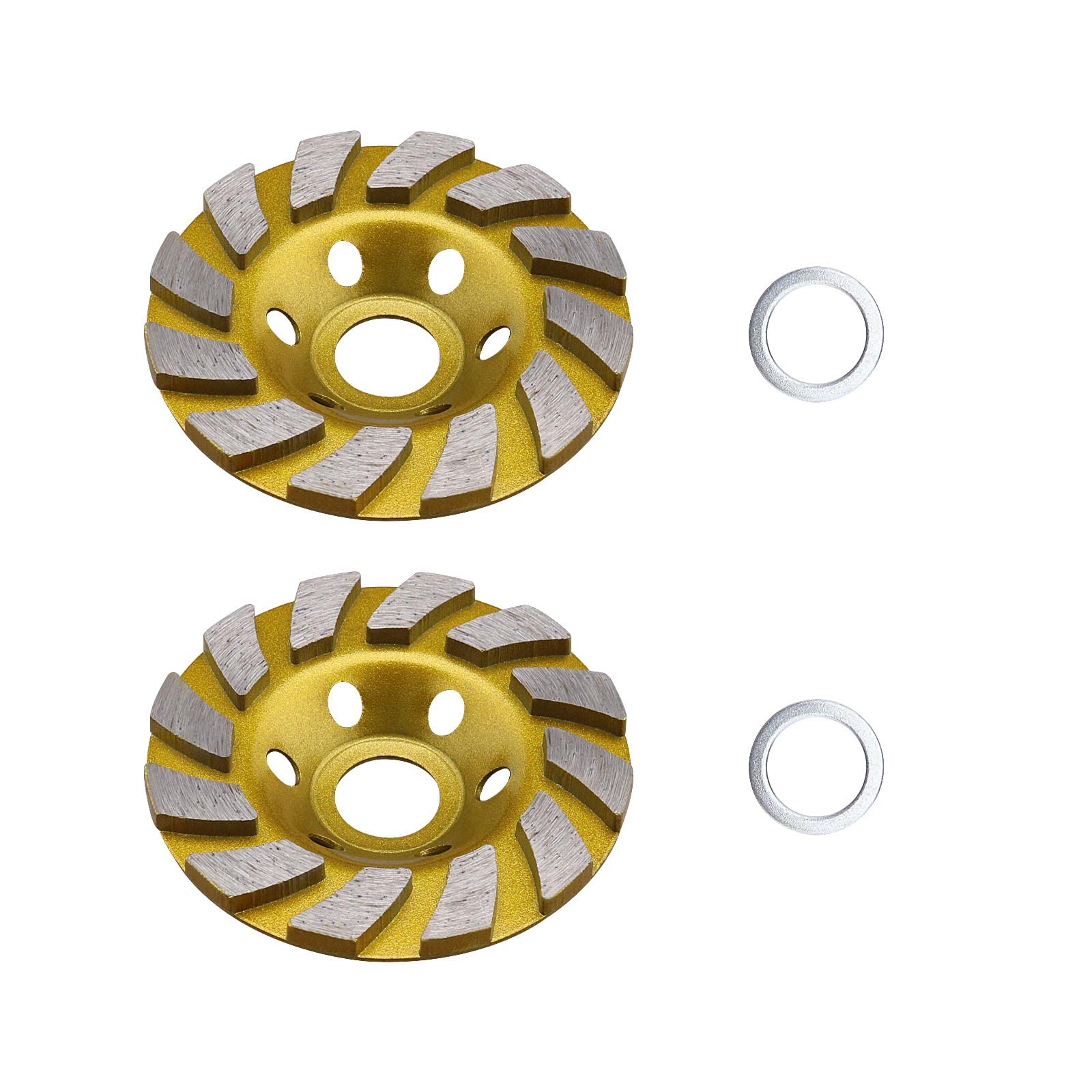 EMSea 2pcs Disque de Meulage Diamanté 4 pouces Meule à Meuler le Béton Meule Diamantée Meule Outils de Meulage pour Maçonnerie en Béton Granit Marbre Pierre
