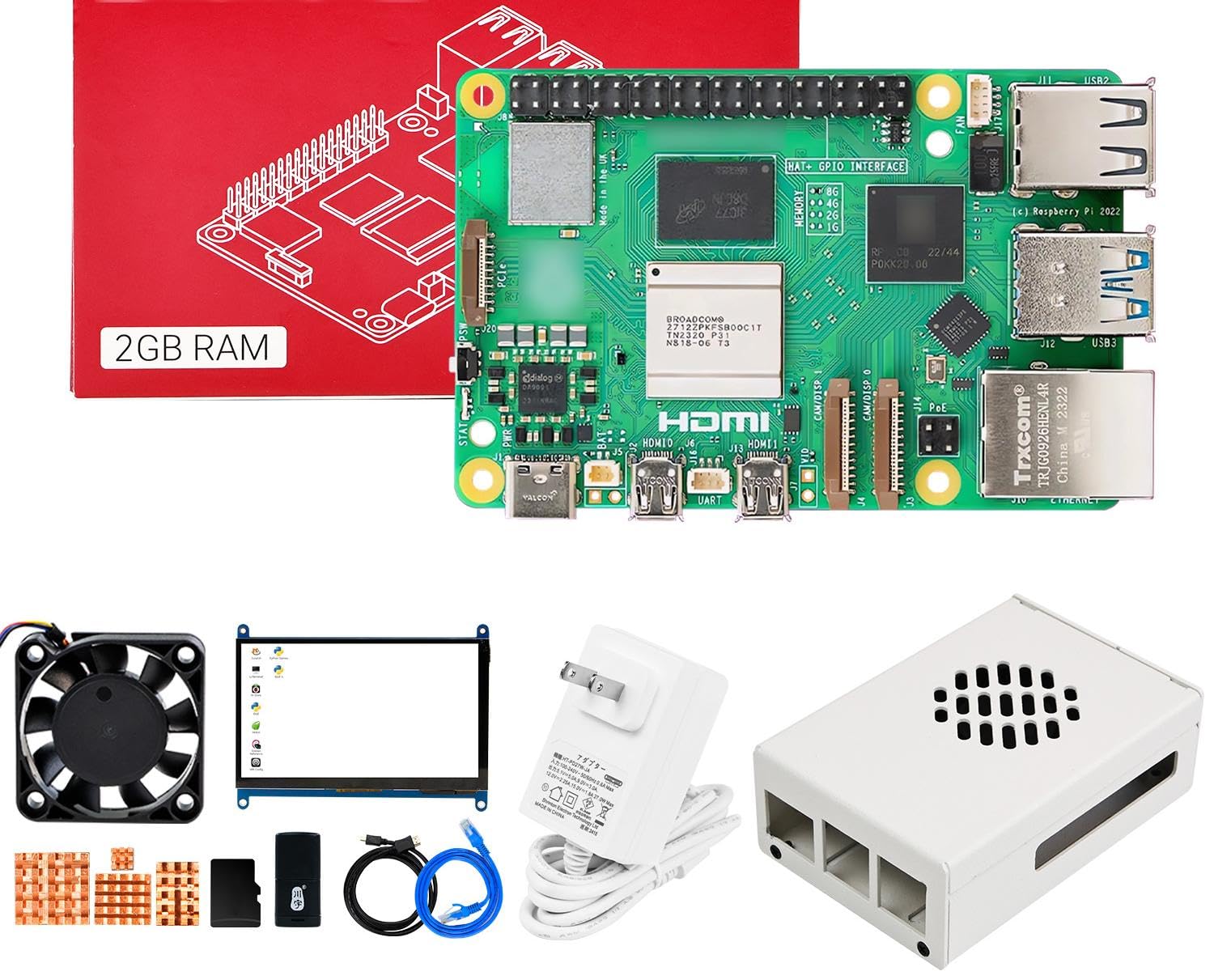 Amazon.co.jp: Raspberry Pi5 2GB キット Pi5 2GB マザーボード /7