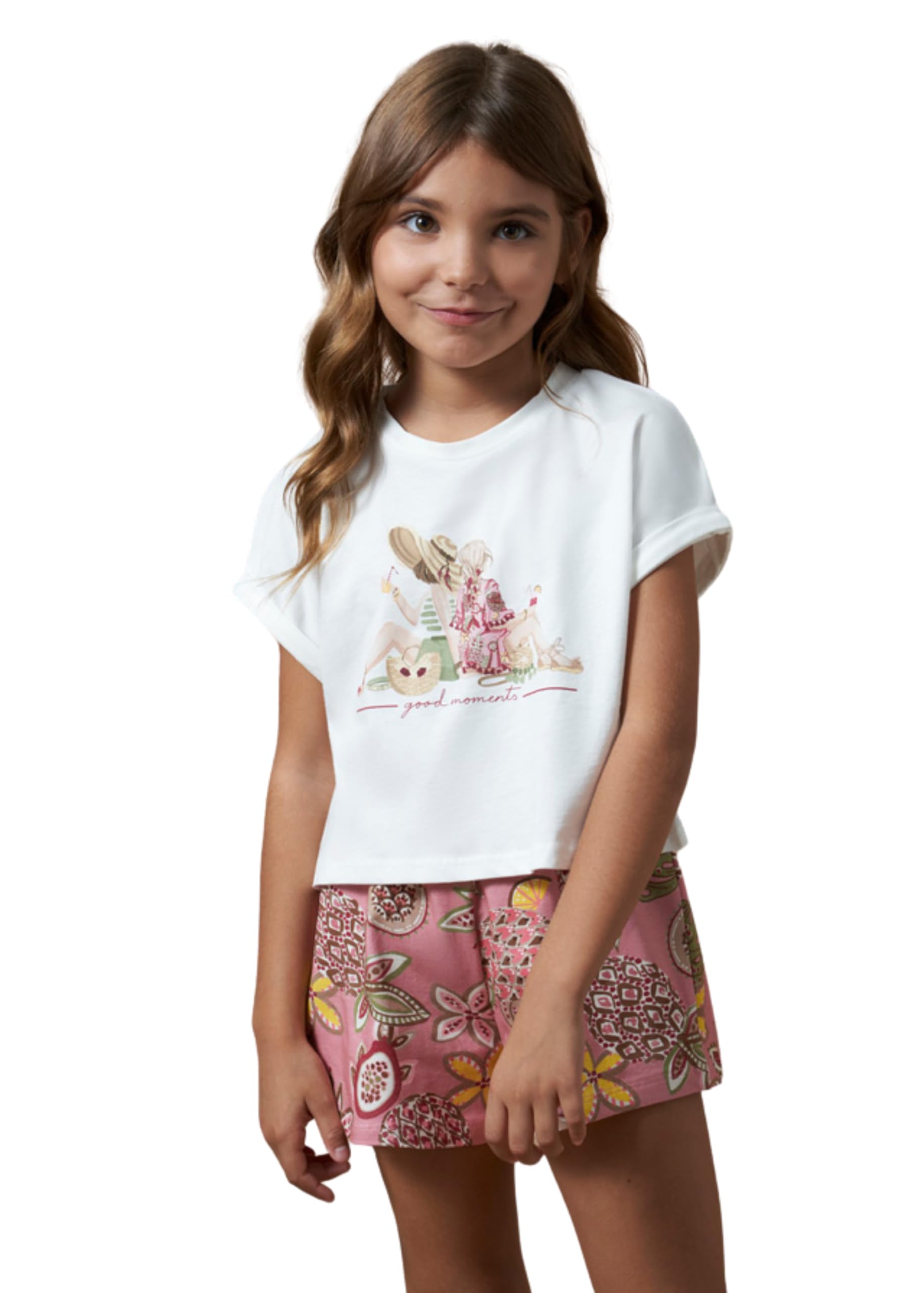 Mayoral Conj. Short Pompones para niña